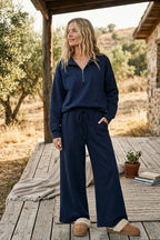 Scuba Quarter Zip Top- Navy