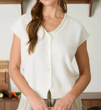 Raw Edge Sweater Vest