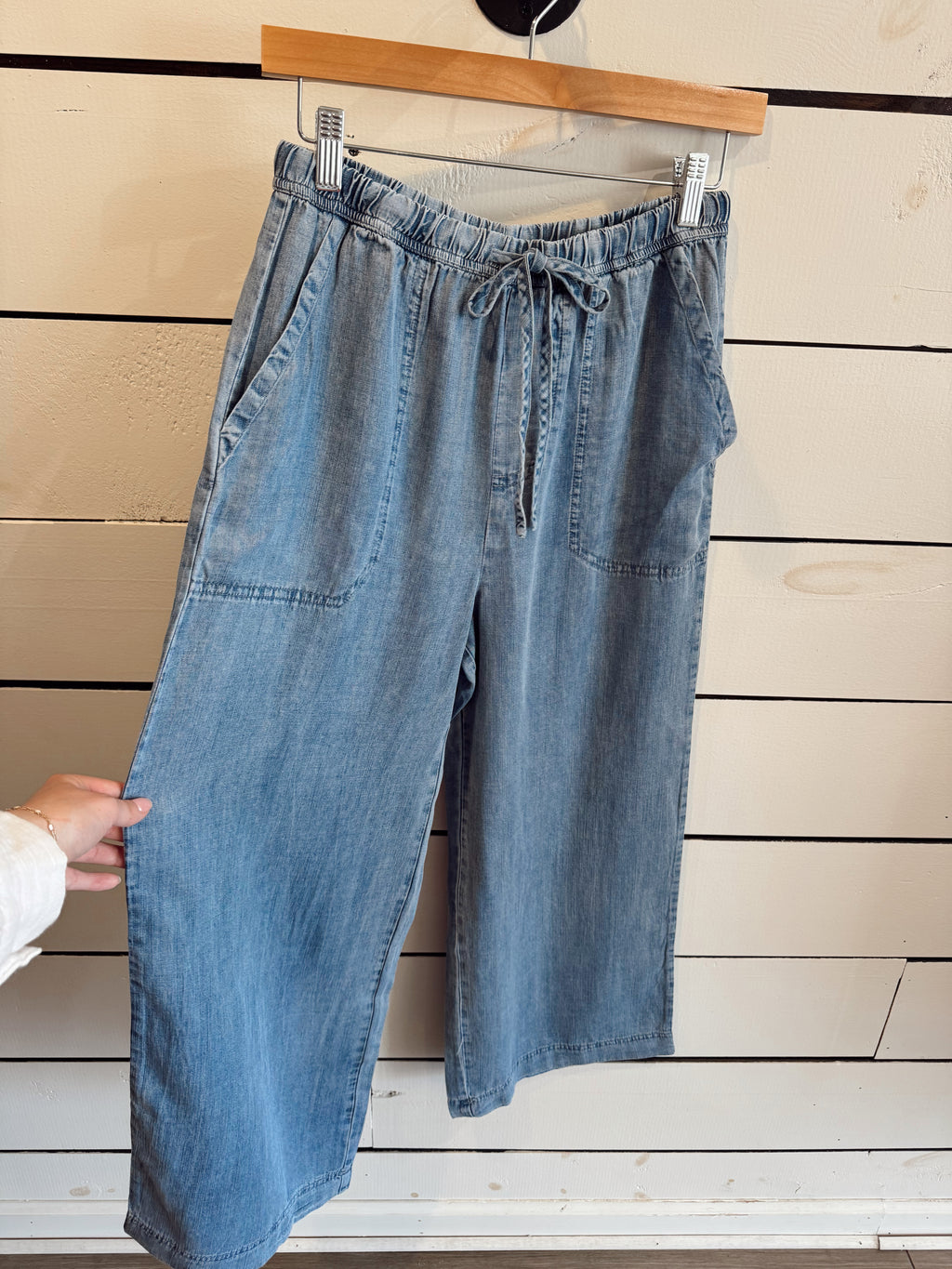 Denim Wash Linen Pants