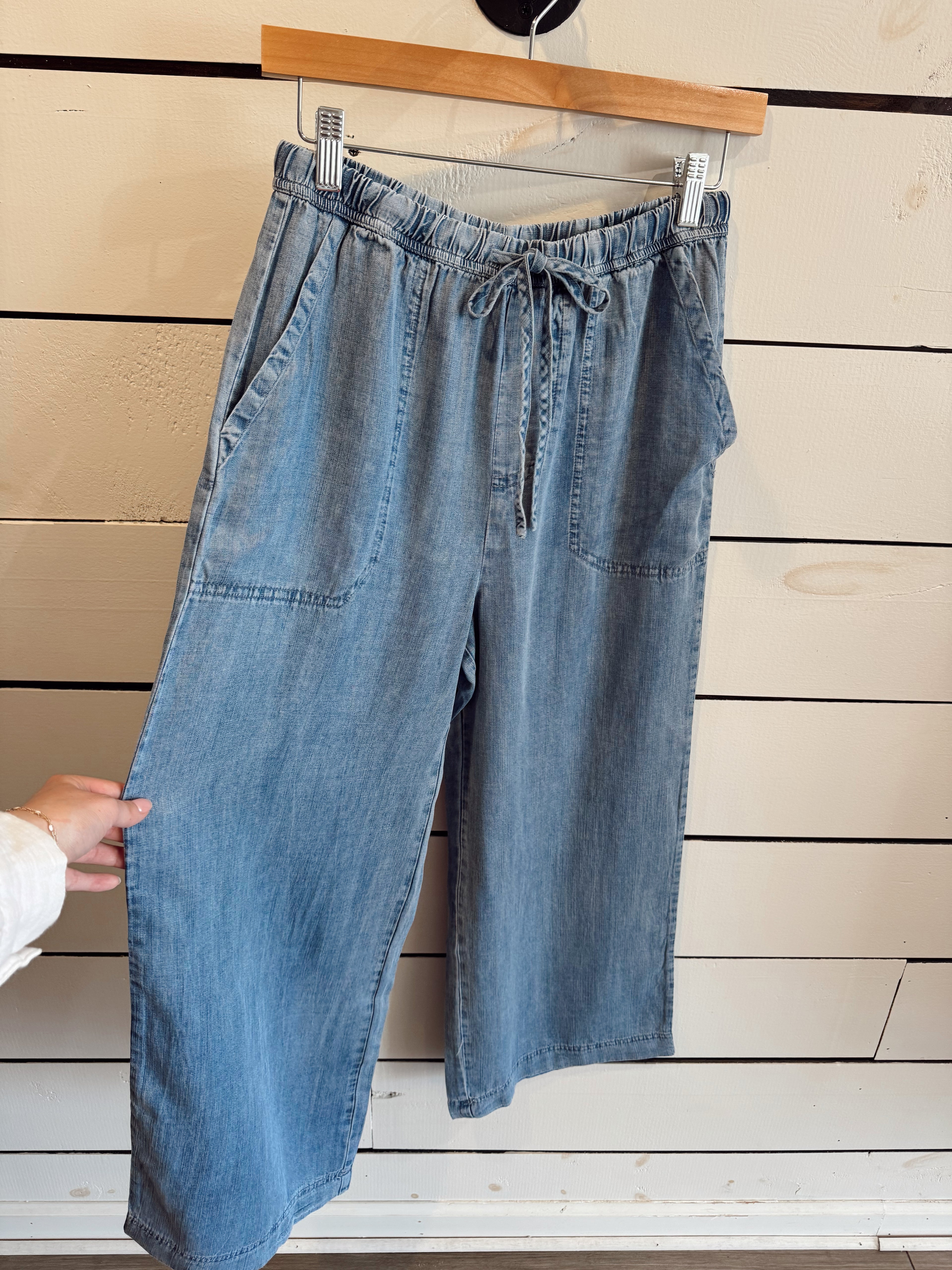 Denim Wash Linen Pants