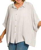 Oversized Striped Boxy Top
