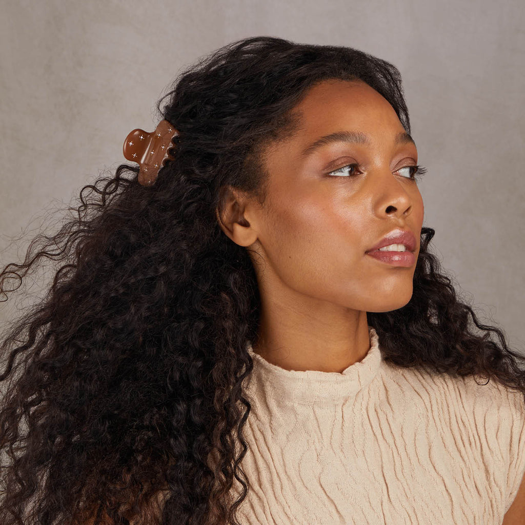 Rhinestone Medium Puffy Claw Clip