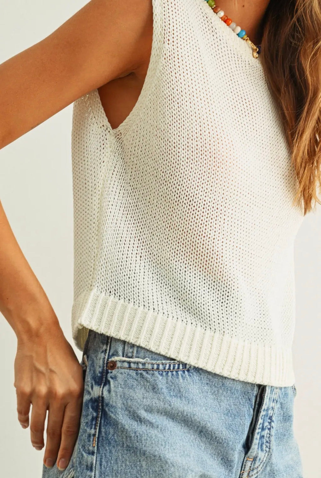 Sleeveless Knitted Top