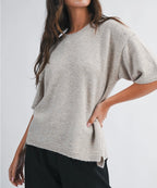Short Sleeve Knit Sweater