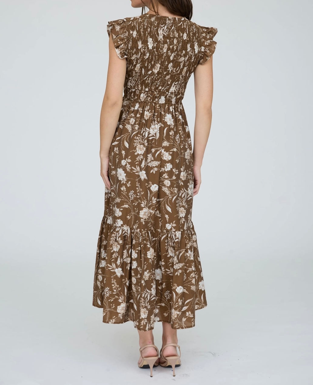 Floral Button Down Midi Dress