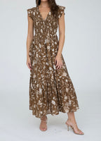 Floral Button Down Midi Dress