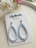 Blue Open Drop Earrings