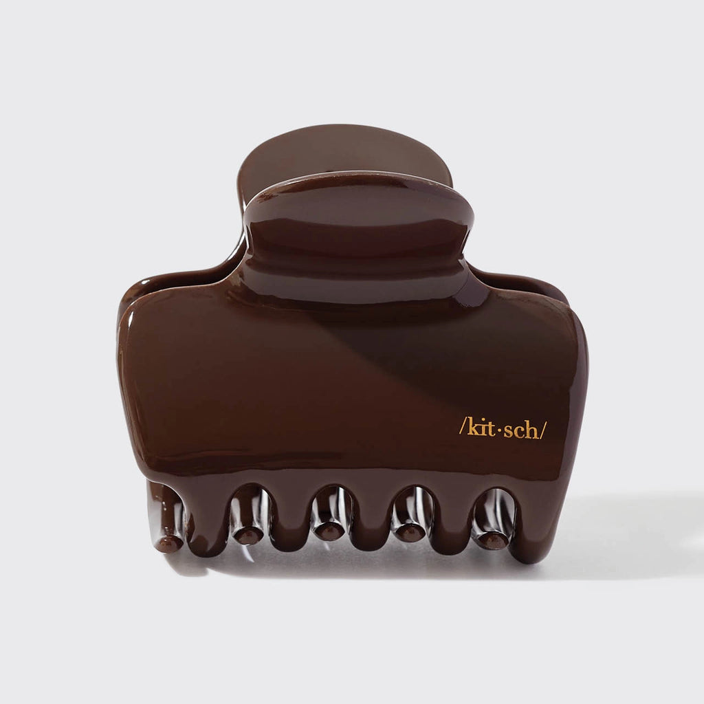 Large Puffy Cloud Clip - Chocolate