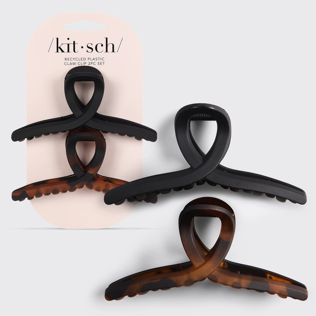 Large Loop Claw Clips - Black and Tort