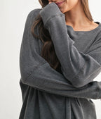 Ribbed Waffle Pullover