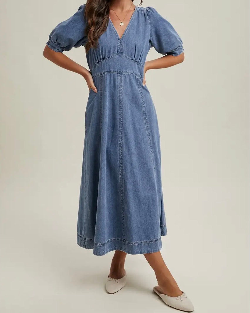 Softly Denim Midi Dress