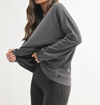 Ribbed Waffle Pullover