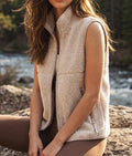 Cream Sherpa Fleece Vest