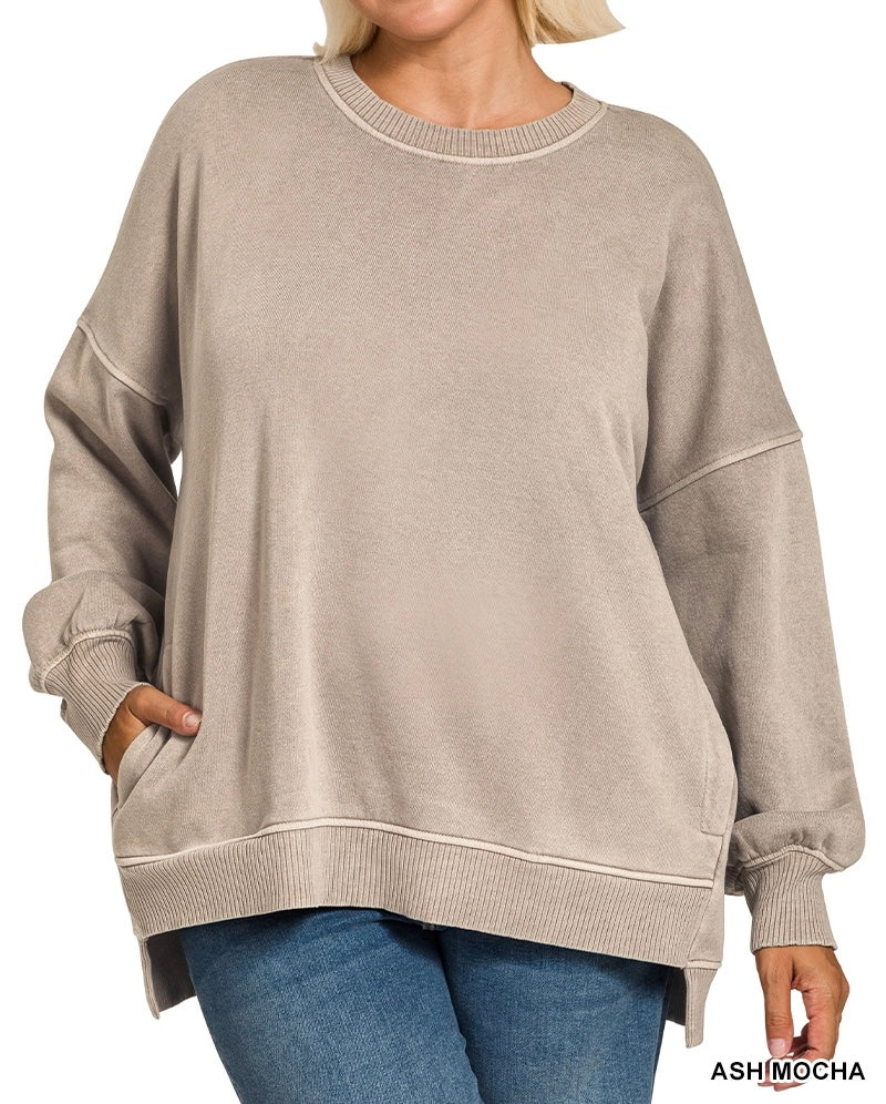 Mocha Fleece Pullover