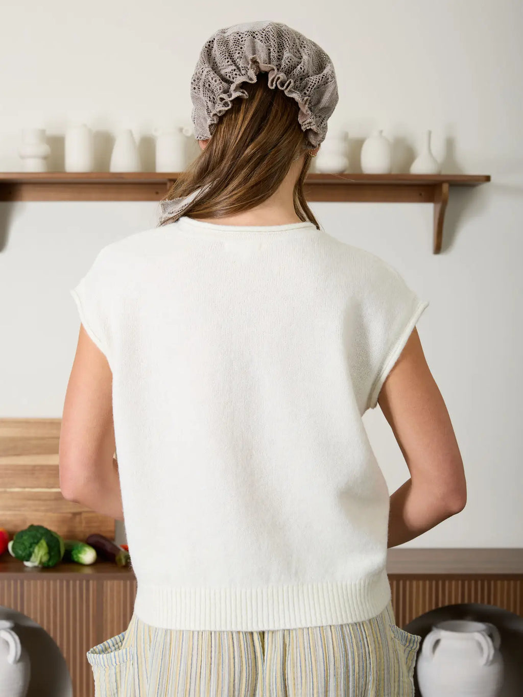 Raw Edge Sweater Vest