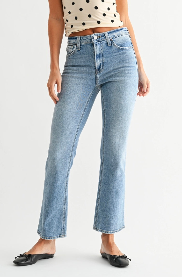 Slim Cropped Bootcut Jeans