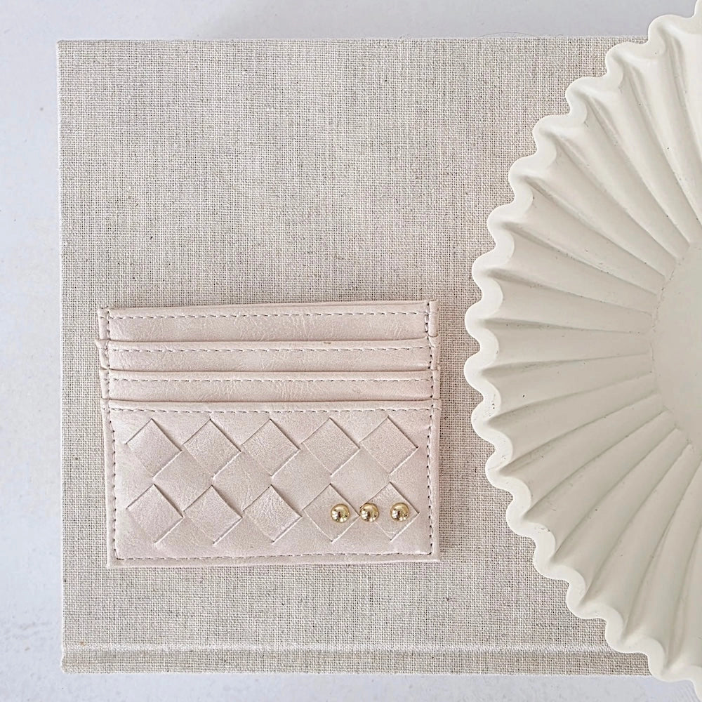 Mariah Woven Small Card Holder Wallet