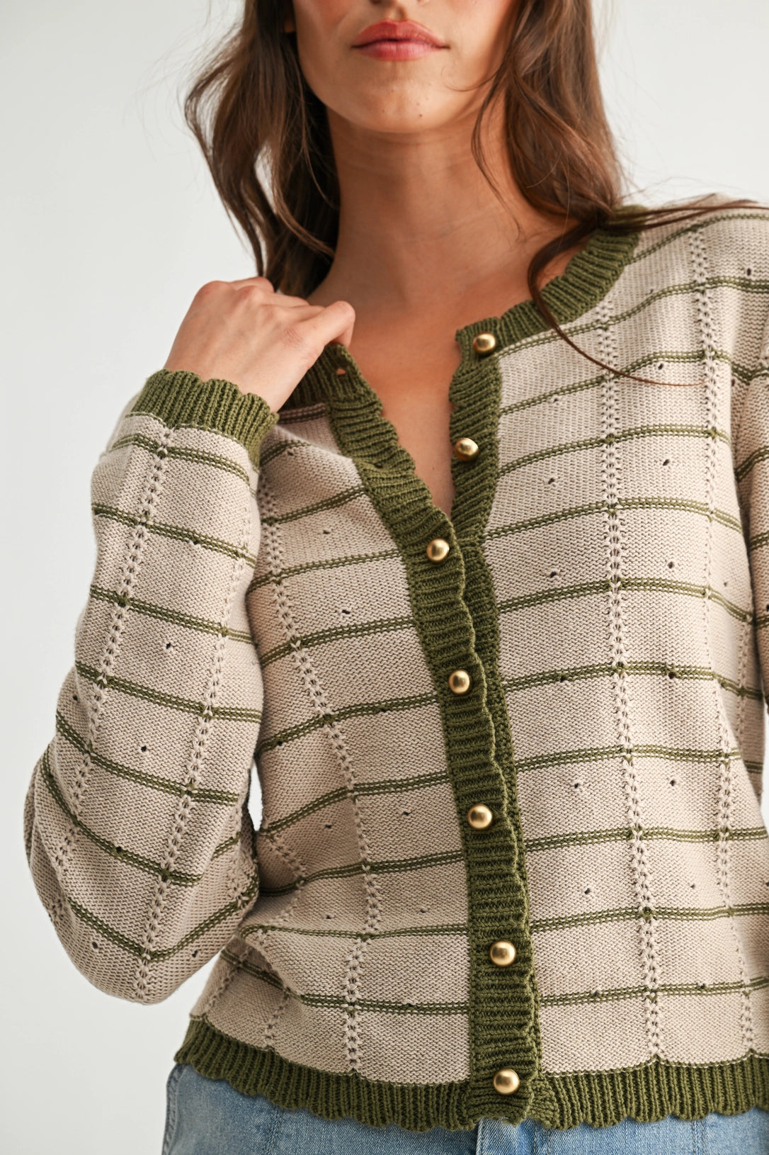 Golden Olive Cardigan