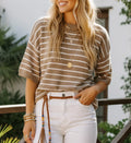 Oversized Striped Knit Top