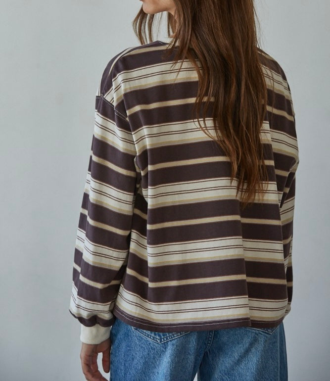 Multi Striped Long Sleeve Top