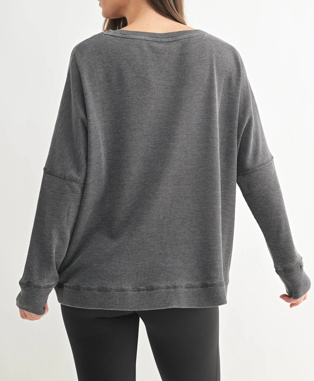 Ribbed Waffle Pullover