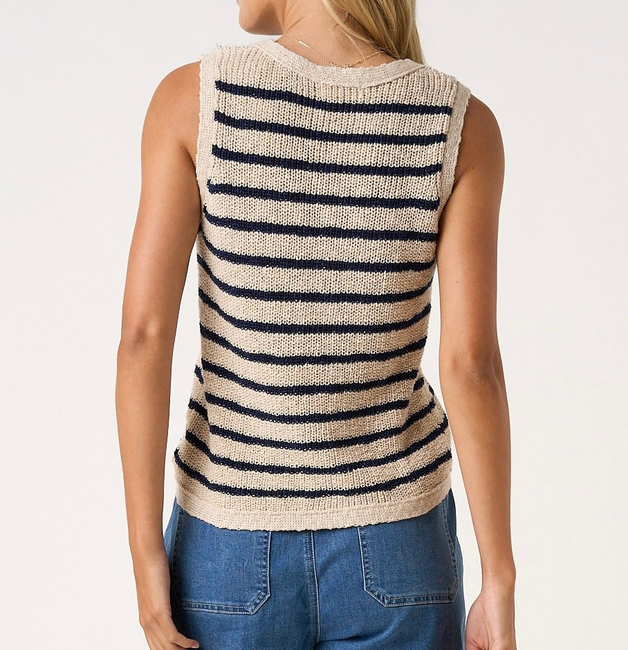 Knit Navy Girl Sweater Vest