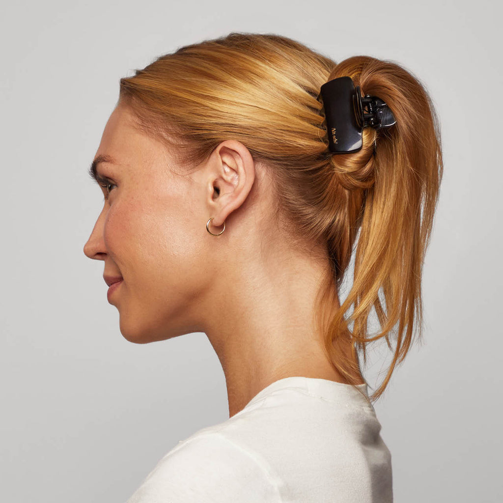 Medium Puffy Claw Clips - Black/Tort