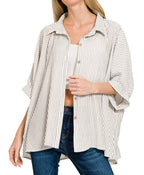 Oversized Striped Boxy Top