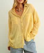 Golden Butter Button Up