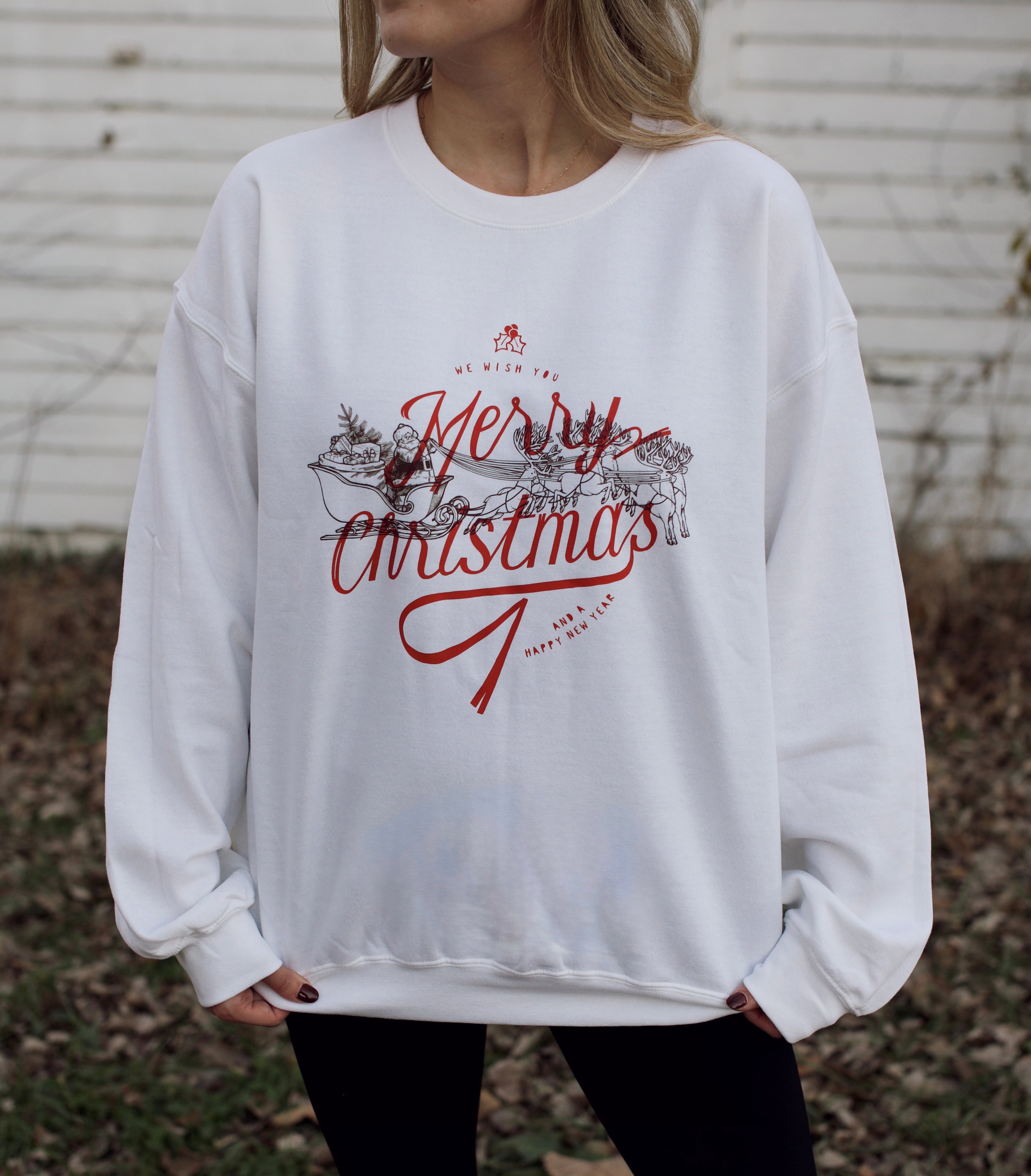Merry Sleigh Ride Christmas Crewneck Sweatshirt
