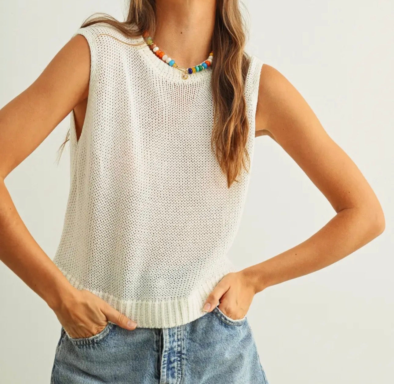 Sleeveless Knitted Top