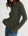 Knit Lettuce Edge Long Sleeve