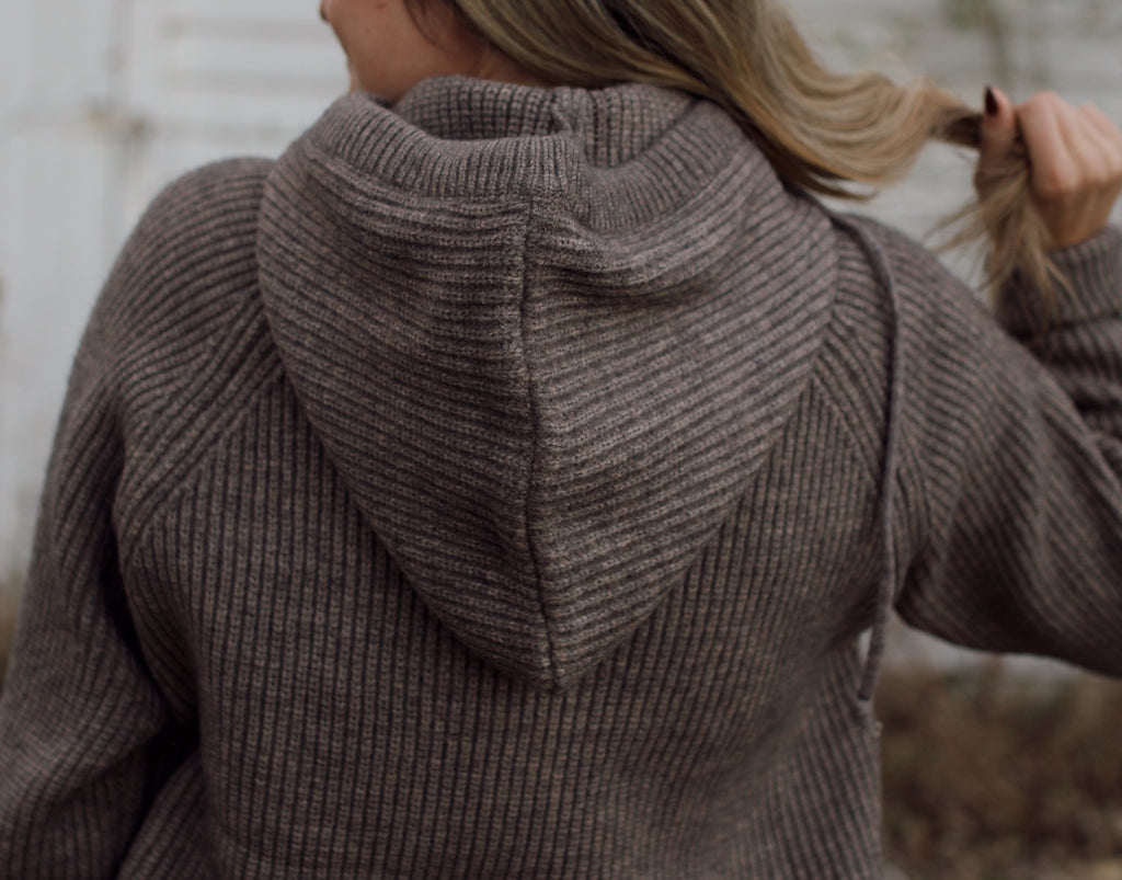 Mocha Mood Detachable Hood Sweater