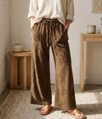 Leopard Wide Leg Pants