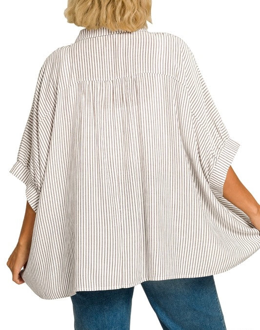 Oversized Striped Boxy Top