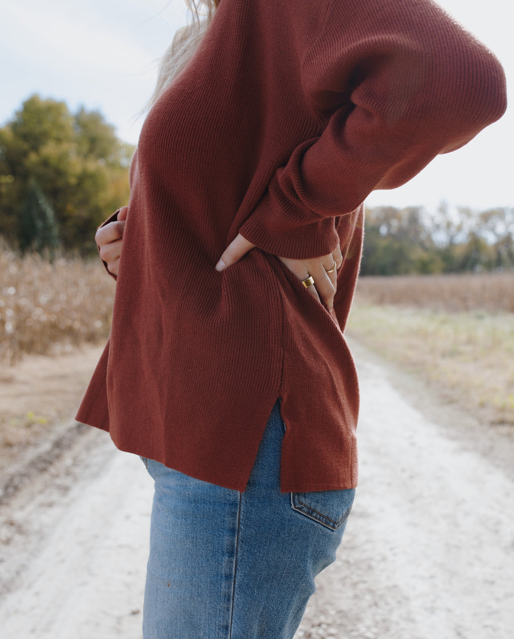 Simply Spoken Sweater - Brick