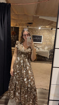 Floral Button Down Midi Dress
