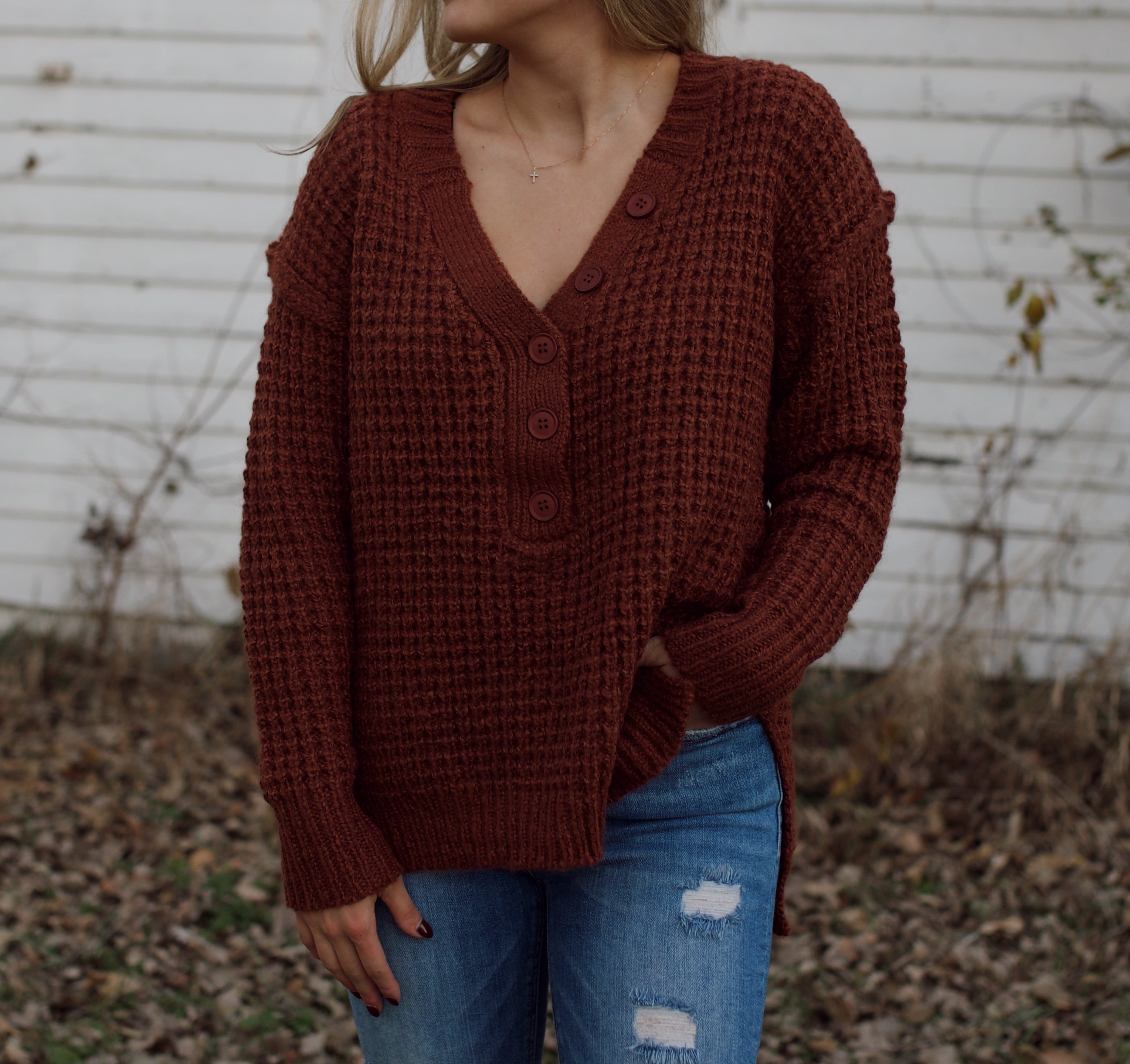 Rustic Chunky Knit Sweater