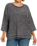 3/4 Sleeve Boxy Sweater