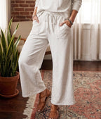 Scuba Wide Leg Pants - Heather Oatmeal