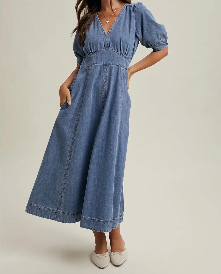 Softly Denim Midi Dress