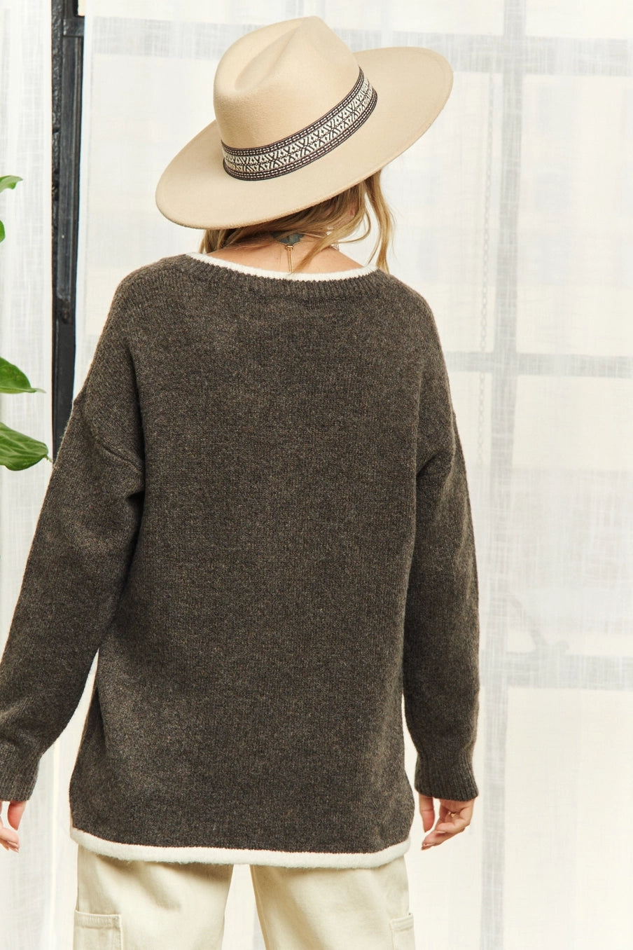 On the Weekend Hi-Low Sweater - Brown