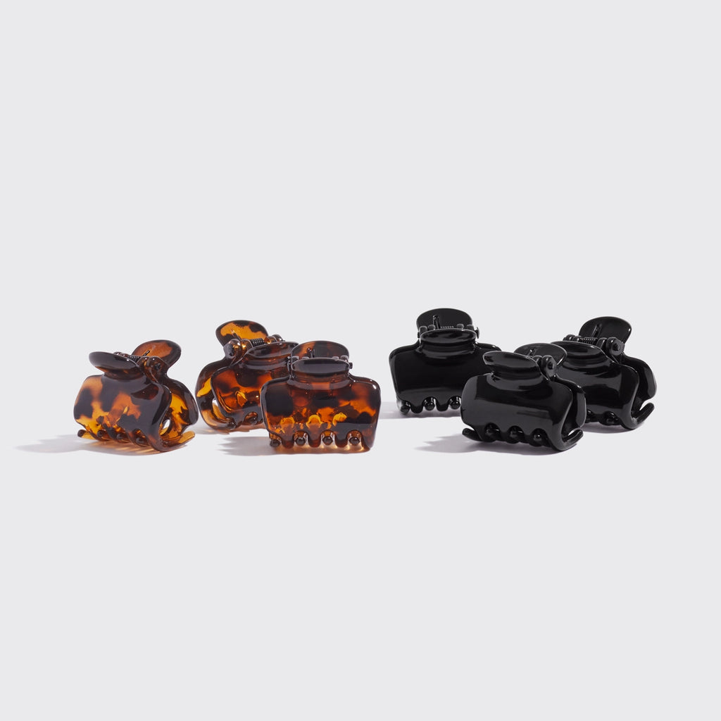 Medium Puffy Claw Clips - Black/Tort