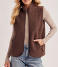 Espresso Sherpa Fleece Vest