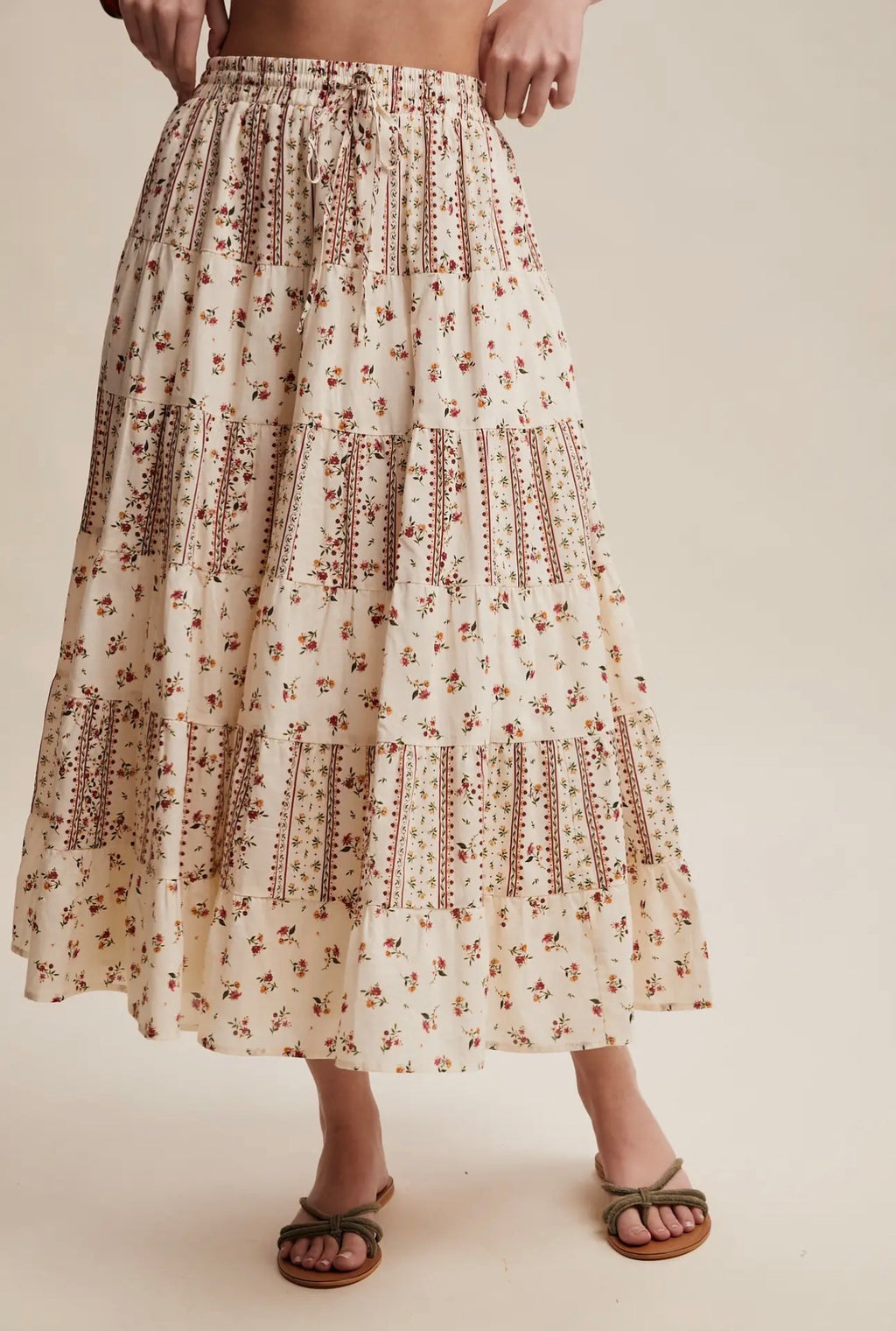 Mixed Print Spring Day Skirt