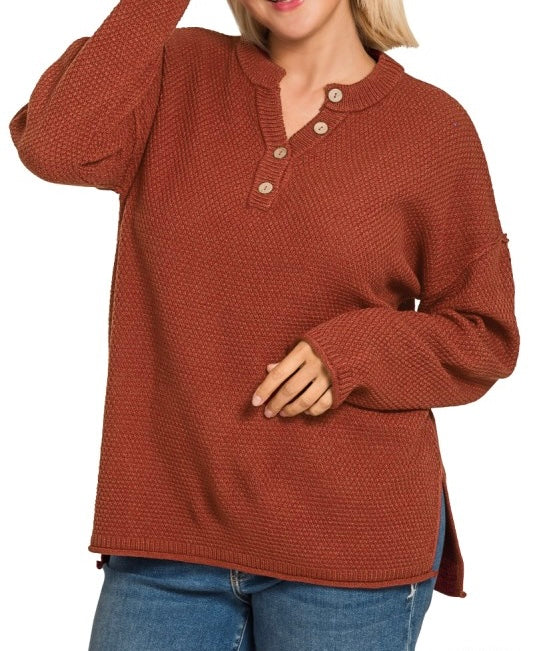 Plus Button Henley