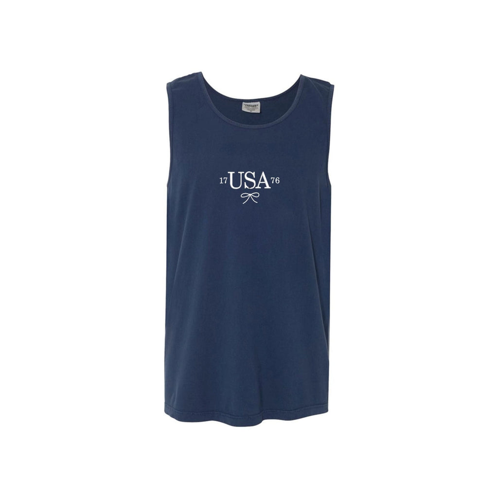 USA Embroidered Bow Tank