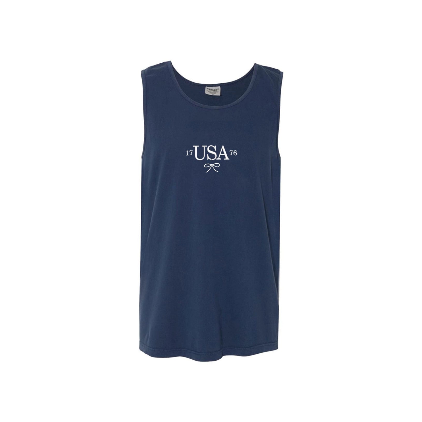 USA Embroidered Bow Tank