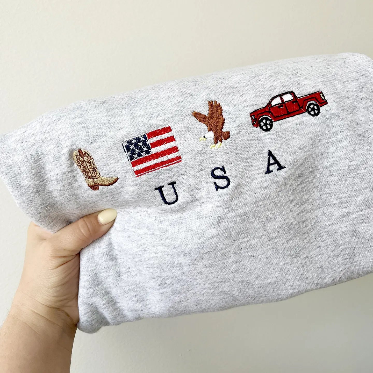 USA Embroidered Icons Sweatshirt