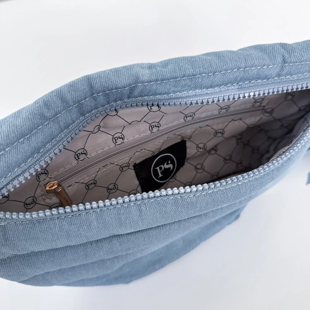 Jolie Puffer Bum Bag - Light Denim
